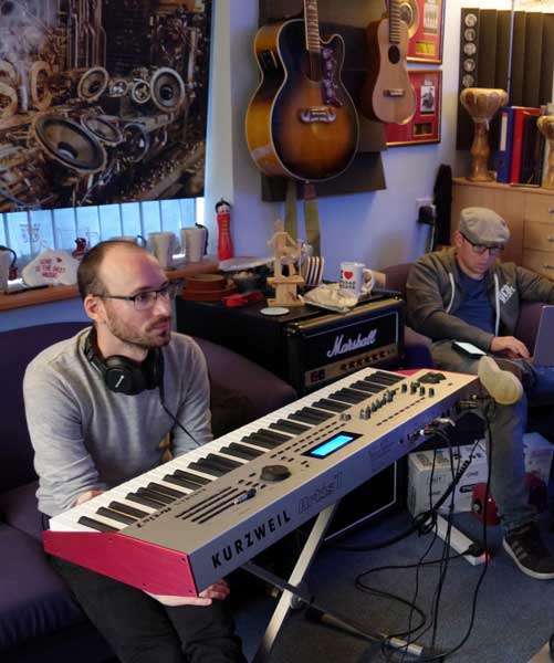 Dan and Tom Martin relaxing in the recording studio