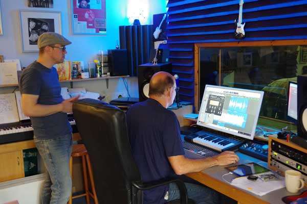 Ian Housley and Dan CS Martin in the recording studio